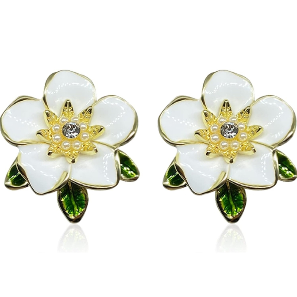 Leaf Stud Earrings For Women Girls- Hypoallergenic Post